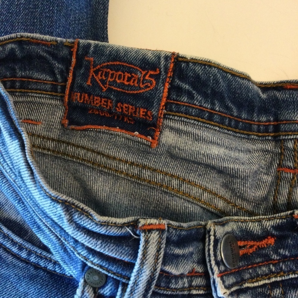 Kaporal 5 Classic Mens Denim Bootcut Red Stitch Jeans Western Wear Size 28/36 - Picture 5 of 8
